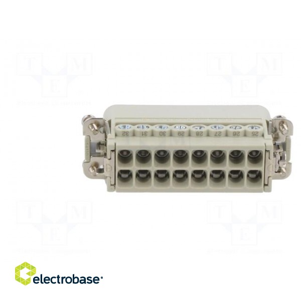 Connector: HDC | contact insert | male | CDA | PIN: 16 | 16+PE | 16A | 600V фото 5