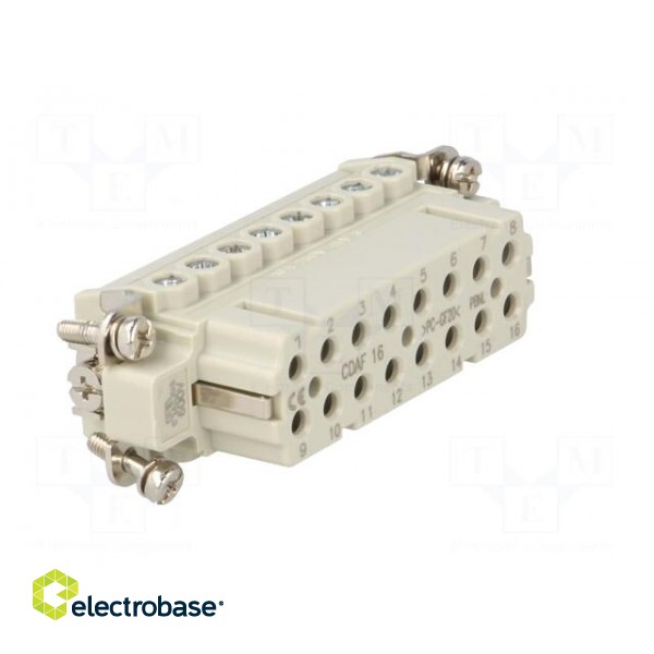 Connector: HDC | female | CDA | PIN: 16 | 16+PE | size 66.16 | 16A | 250V image 8