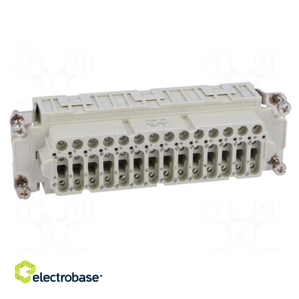 Connector: HDC | female | CDS | PIN: 42 | 42+PE | size 104.27 | 10A | 400V image 9
