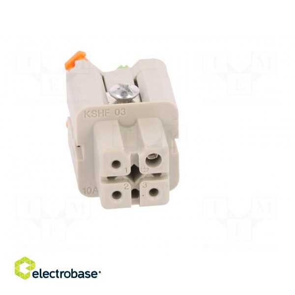 Connector: HDC | female | CKSH | PIN: 4 | 3+PE | size 21.21 | 10A | 400V image 9
