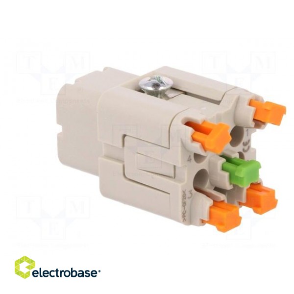Connector: HDC | contact insert | female | CKSH | PIN: 5 | 4+PE | 10A | 400V image 4