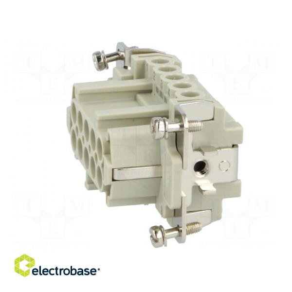 Connector: HDC | female | CNE | PIN: 10 | 10+PE | size 57.27 | 16A | 500V image 3