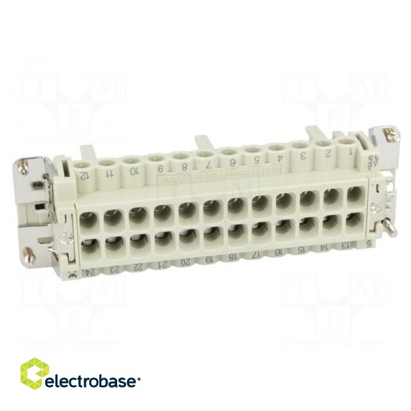 Connector: HDC | female | CNE | PIN: 24 | 24+PE | size 104.27 | 16A | 500V image 5
