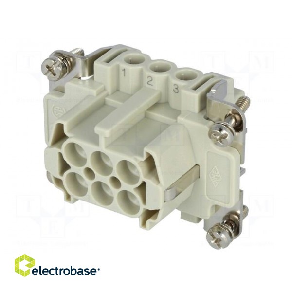 Connector: HDC | female | CNE | PIN: 6 | 6+PE | size 44.27 | 16A | 500V image 1