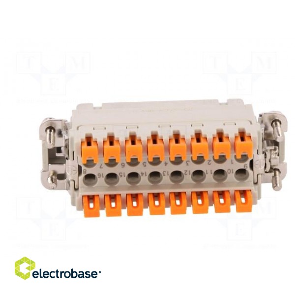 Connector: HDC | female | CSAH | PIN: 16 | 16+PE | size 66.16 | 16A | 250V paveikslėlis 5
