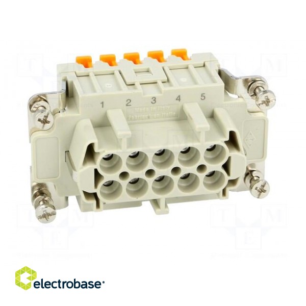 Connector: HDC | female | CSH | PIN: 10 | 10+PE | size 57.27 | 16A | 400V image 9