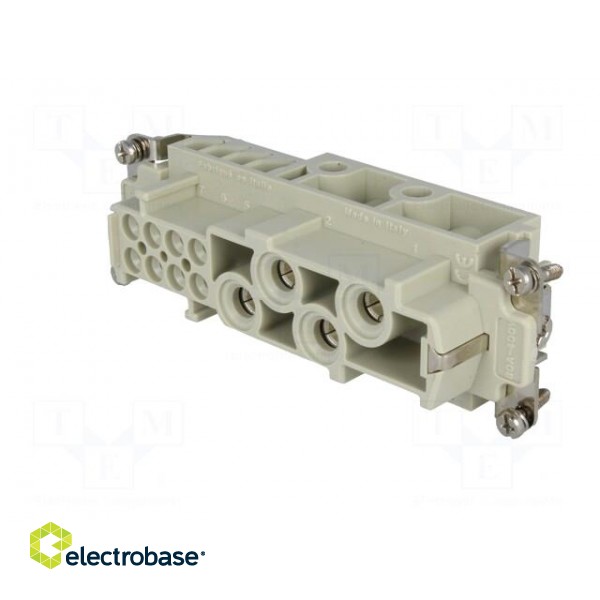 Connector: HDC | contact insert | female | CX | PIN: 4 | 4+PE | 80A | 600V image 2
