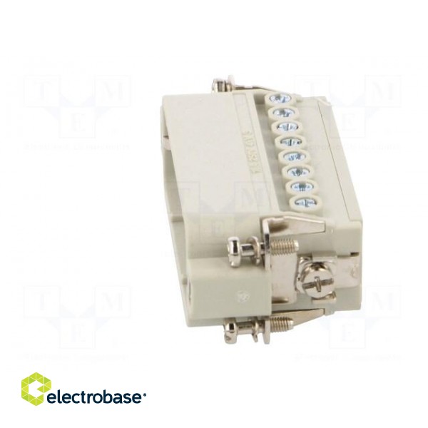 Connector: HDC | contact insert | male | CDA | PIN: 16 | 16+PE | 16A | 600V image 3