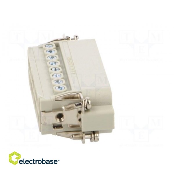 Connector: HDC | contact insert | male | CDA | PIN: 16 | 16+PE | 16A | 600V image 7