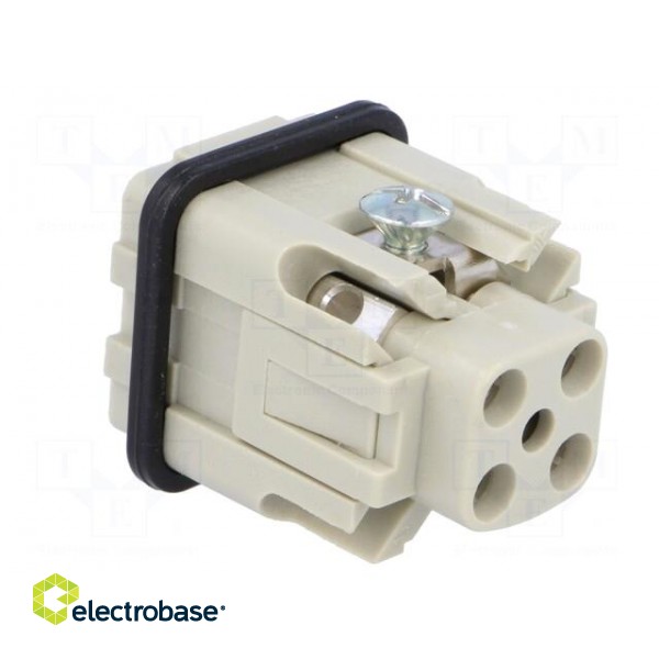 Connector: HDC | contact insert | male | CK | PIN: 4 | 3+PE | size 21.21 image 4
