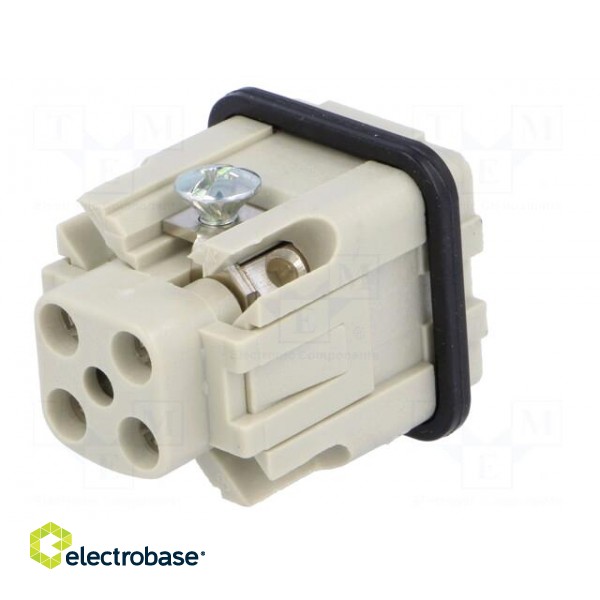 Connector: HDC | contact insert | male | CK | PIN: 4 | 3+PE | size 21.21 image 6