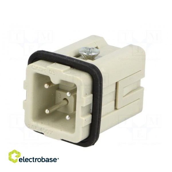 Connector: HDC | male | CKS | PIN: 4 | 3+PE | size 21.21 | 10A | 400V paveikslėlis 2