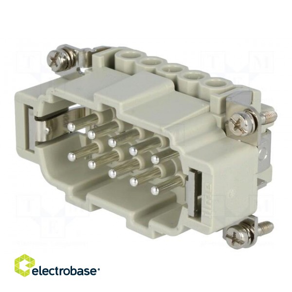 Connector: HDC | male | CNE | PIN: 10 | 10+PE | size 57.27 | 16A | 500V paveikslėlis 1