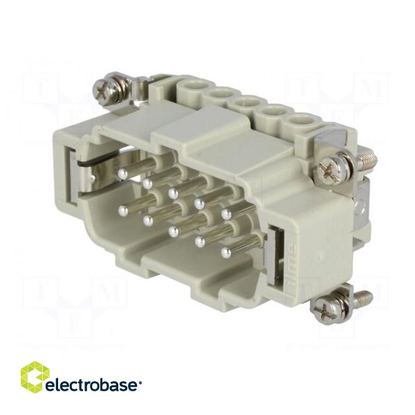Connector: HDC | male | CNE | PIN: 10 | 10+PE | size 57.27 | 16A | 500V paveikslėlis 2