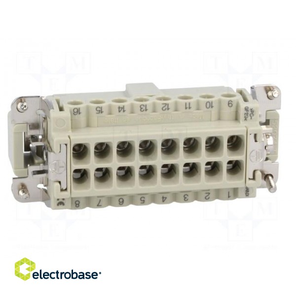 Connector: HDC | male | CNE | PIN: 16 | 16+PE | size 77.27 | 16A | 500V image 5