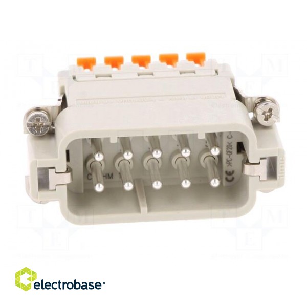 Connector: HDC | contact insert | male | CSAH | PIN: 10 | 10+PE | 16A | 600V image 9