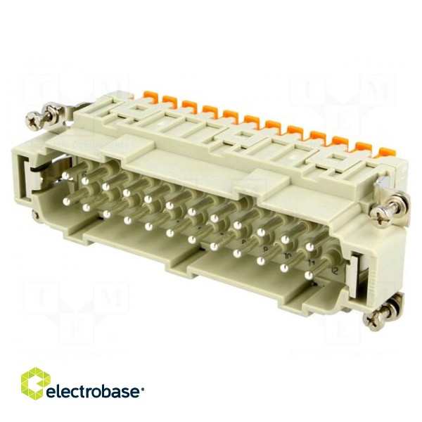 Connector: HDC | male | CSH | PIN: 24 | 24+PE | size 104.27 | 16A | 400V paveikslėlis 1