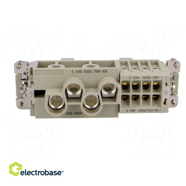 Connector: HDC | male | CX | PIN: 12(4+8) | size 104.27 | 400/690V paveikslėlis 5