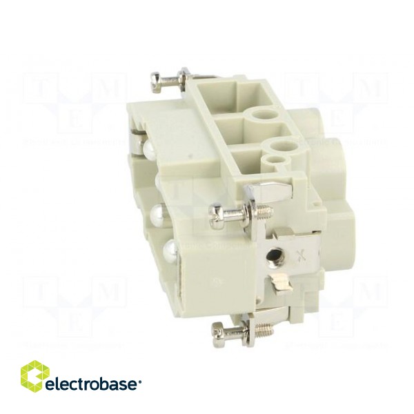 Connector: HDC | contact insert | male | CX | PIN: 4 | 4+PE | size 77.27 image 3
