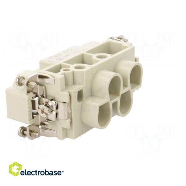 Connector: HDC | contact insert | male | CX | PIN: 4 | 4+PE | size 77.27 image 4