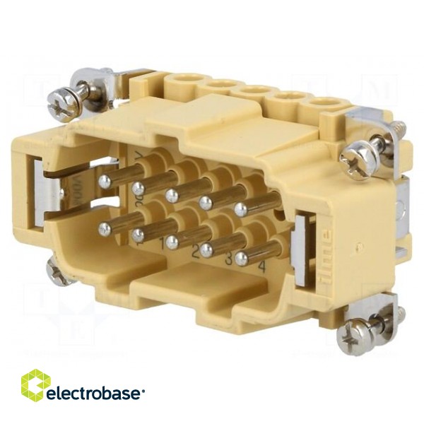 Connector: rectangular | male | JEI | PIN: 10 | 10+PE | size 57.27 | 16A image 1