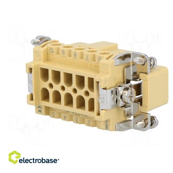 Connector: rectangular | male | JEI | PIN: 10 | 10+PE | size 57.27 | 16A image 6
