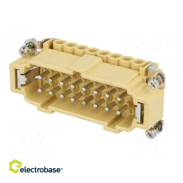 Connector: rectangular | male | JEI | PIN: 16 | 16+PE | size 77.27 | 16A paveikslėlis 2