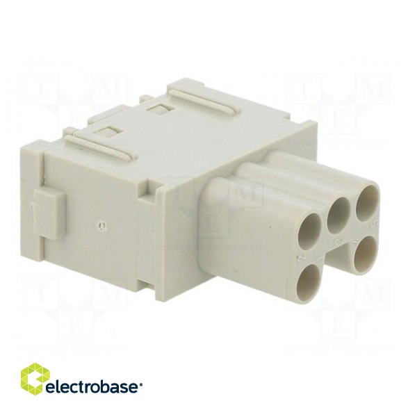 Connector: HDC | module | female | MIXO | PIN: 5 | with contacts | 16A фото 8