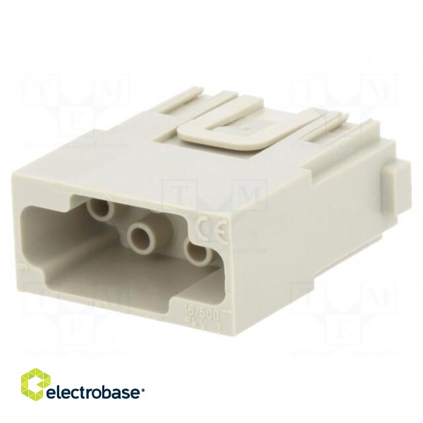 Connector: HDC | module | male | MIXO | PIN: 6 | w/o contacts | 16A | 500V image 1