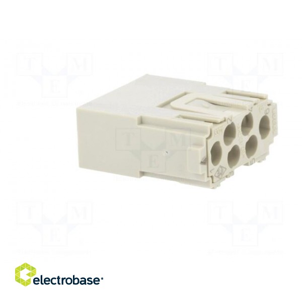 Connector: HDC | module | male | MIXO | PIN: 6 | w/o contacts | 16A | 500V фото 4