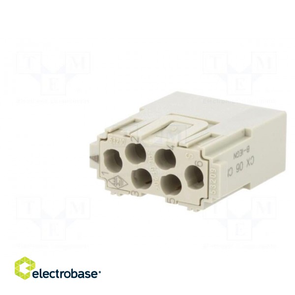 Connector: HDC | module | male | MIXO | PIN: 6 | w/o contacts | 16A | 500V фото 6