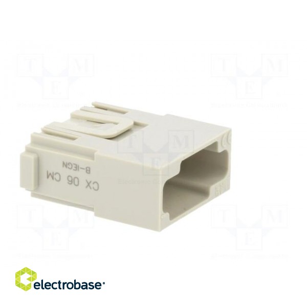 Connector: HDC | module | male | MIXO | PIN: 6 | w/o contacts | 16A | 500V фото 8