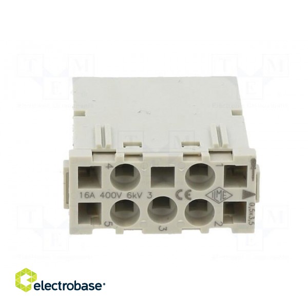 Connector: HDC | module | male | MIXO | PIN: 5 | with contacts | 16A | 400V paveikslėlis 5