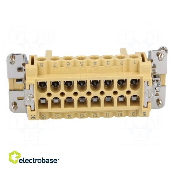 Connector: rectangular | female | JEI | PIN: 16 | 16+PE | size 77.27 | 16A paveikslėlis 5