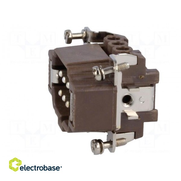 Connector: rectangular | male | 180 °C | 6+PE | size 44.27 | 16A | 500V image 3