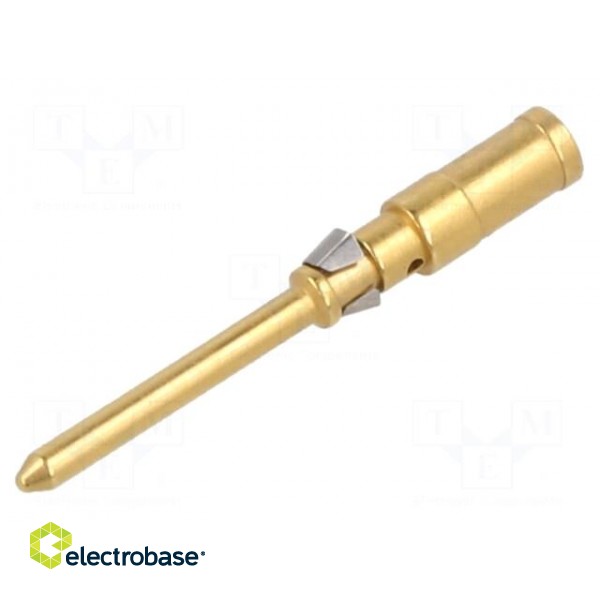 Contact | male | copper alloy | gold-plated | 1.5mm2 | 16AWG | CD | 10A