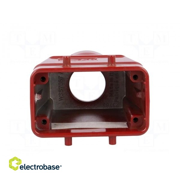 Enclosure: for HDC connectors | 180 °C | size 57.27 | high | M32 | red image 9