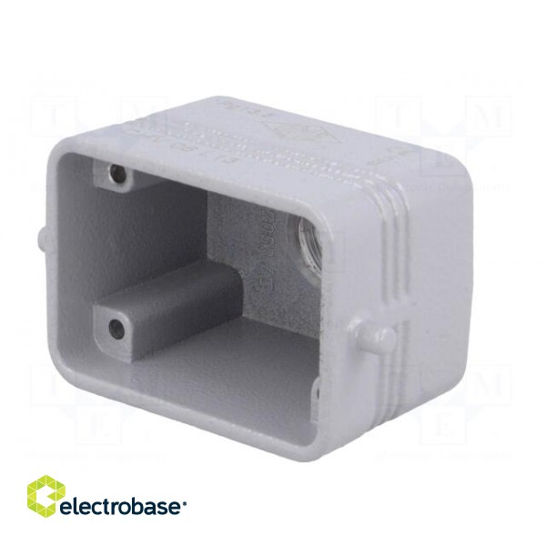 Enclosure: for HDC connectors | C-TYPE | size 44.27 | Gland holes: 1 image 3