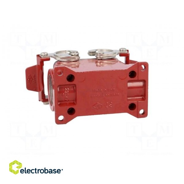 Enclosure: for HDC connectors | 180 °C | size 57.27 | high | M32 | red image 5