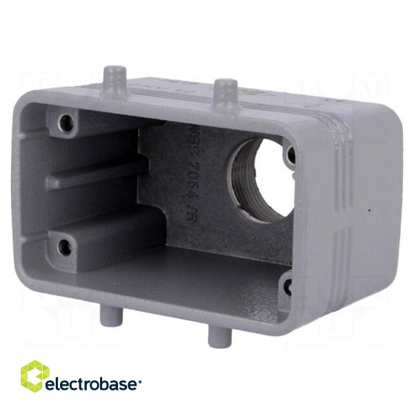 Enclosure: for HDC connectors | size 57.27 | IP66 | PG16 | for cable image 1