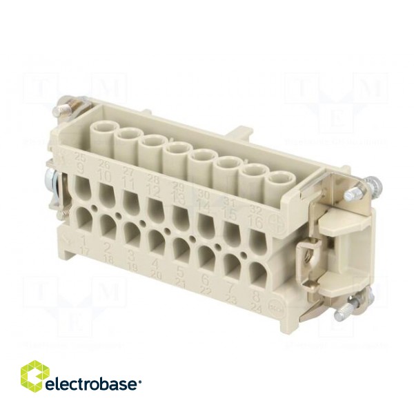 Connector: rectangular | female | EPIC H-BE | PIN: 16 | 16+PE | 16A | 500V image 6