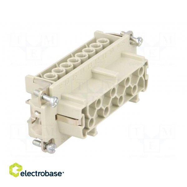 Connector: rectangular | female | EPIC H-BE | PIN: 16 | 16+PE | 16A | 500V image 8