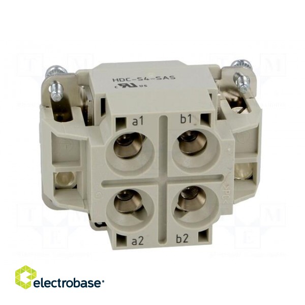 Connector: rectangular | male | EPIC POWER H-S | PIN: 4 | 4+PE | 65A | 1kV paveikslėlis 5