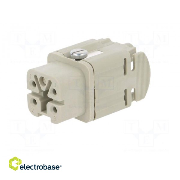 Connector: HDC | female | EPIC H-A | PIN: 5 | 4+PE | size H-A 3 | 23A | 400V фото 2