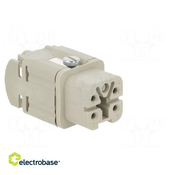 Connector: HDC | female | EPIC H-A | PIN: 5 | 4+PE | size H-A 3 | 23A | 400V image 8