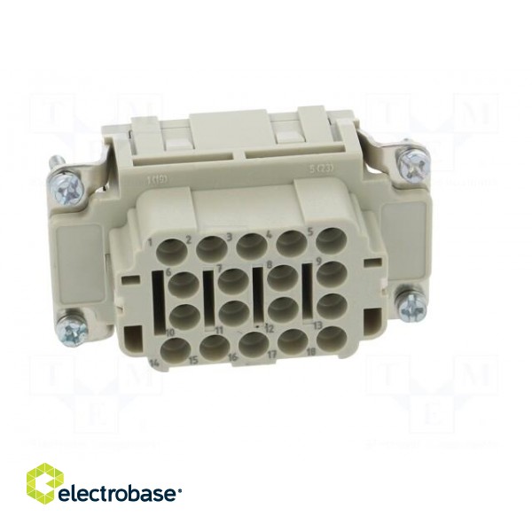 Connector: rectangular | female | EPIC H-EE | PIN: 18 | 18+PE | 16A | 500V image 9