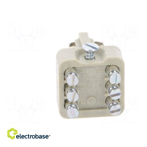 Connector: HDC | male | EPIC STA | PIN: 6 | size H-A 3 | 10A | 60V | 21x21mm image 5