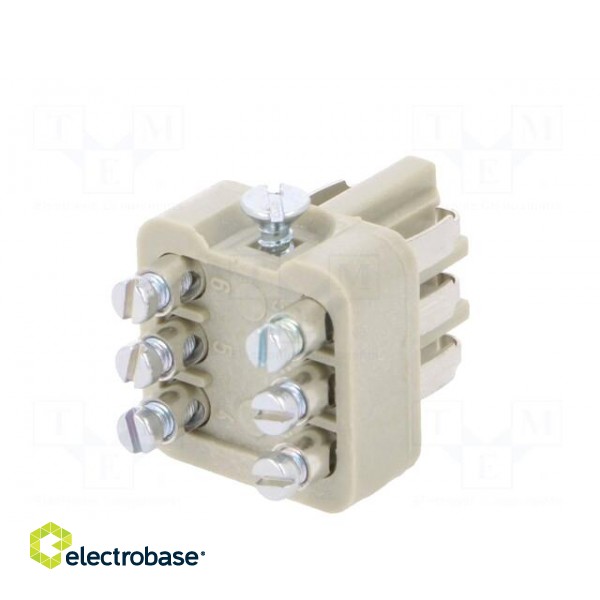 Connector: HDC | male | EPIC STA | PIN: 6 | size H-A 3 | 10A | 60V | 21x21mm image 6