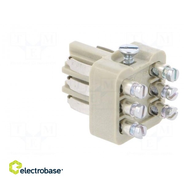 Connector: HDC | male | EPIC STA | PIN: 6 | size H-A 3 | 10A | 60V | 21x21mm image 4