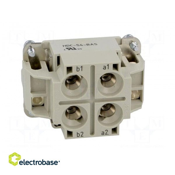 Connector: HDC | contact insert | female | EPIC POWER H-S | PIN: 4 image 5
